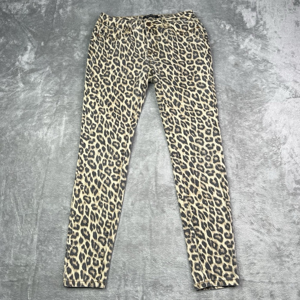 Judy Blue Jeans Womens 27 Cheetah Print Skinny Leopard Stretchโ Great Condition